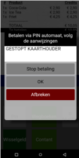 Kaarthouder afgebroken