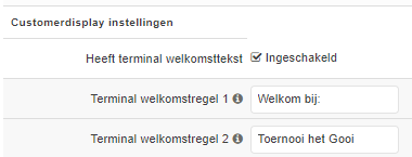 Klantendisplay instellen