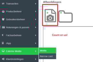 Klantendisplay media instellen