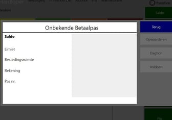 Onbekende betaalpas