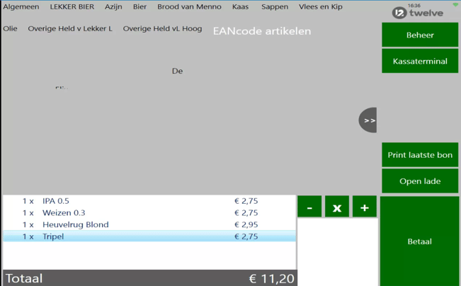 ean op de kassa